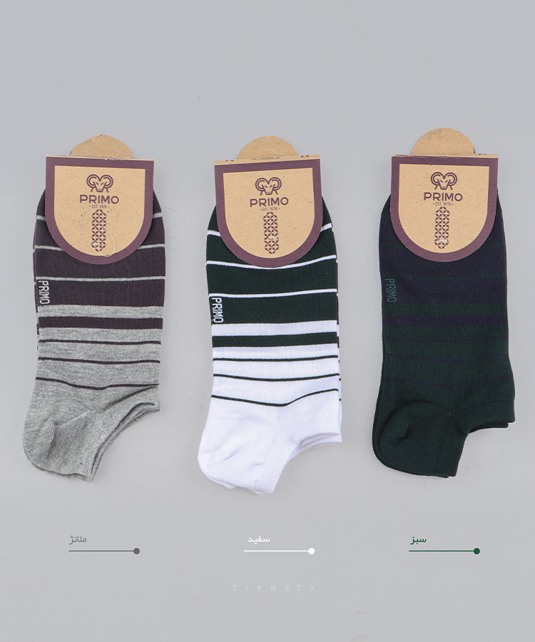                                                                                                                 سبز کرم تیره ذغالی زرشکی ملانژ سفید جوراب مچی 9193  - تصویر 4