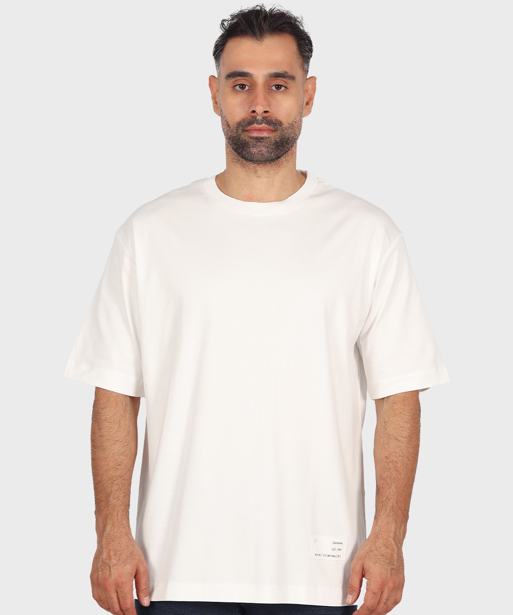 تیشرت لش سفید ساده 8190