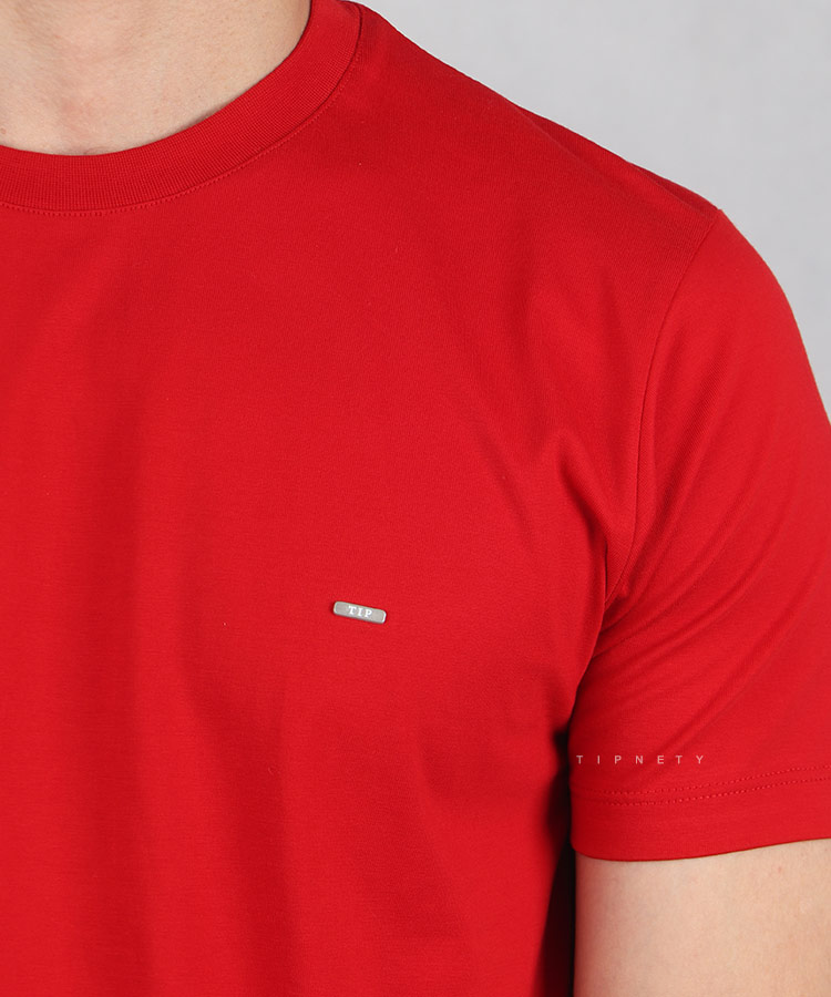                                                                           قرمز زرشکی تیشرت بیسیک 9127  - تصویر 4