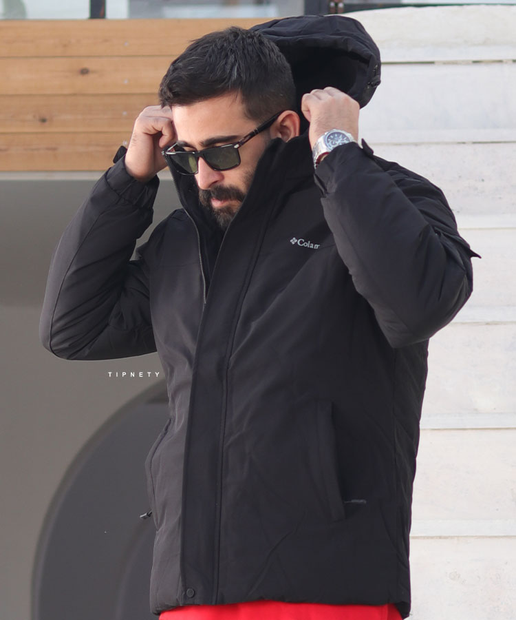                                                                                                                                                 قرمز لجنی مشکی زمستانه کاپشن 2205  - تصویر 3