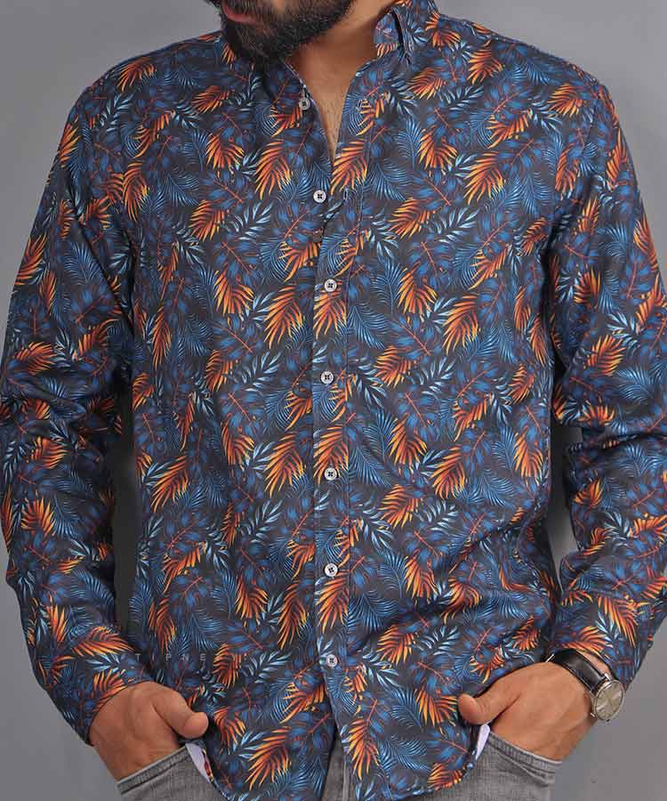                                                                                     سورمه ای صورتی قهوه ای ذغالی نارنجی پیراهن آستین بلند فیت 4002  - تصویر 4