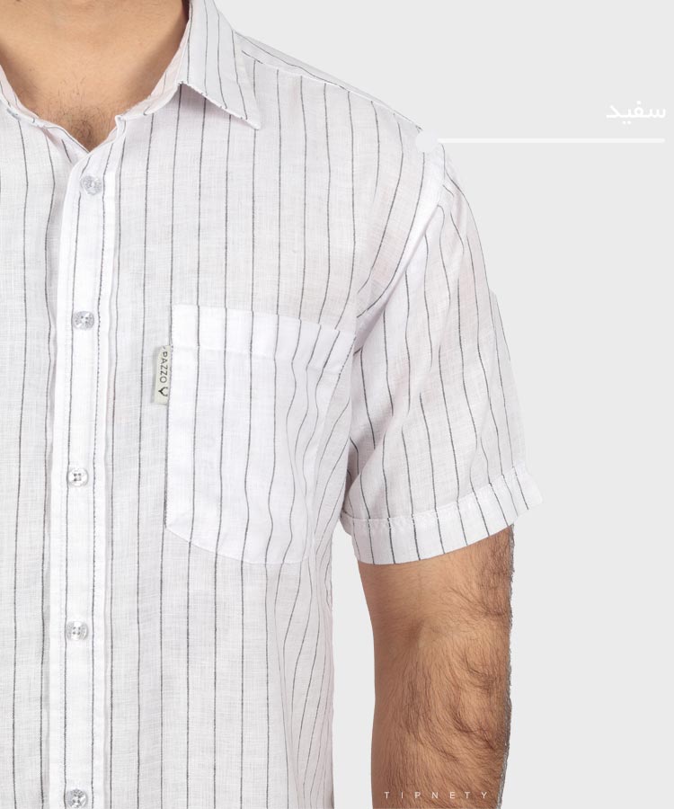                                                                                     سبز طوسی تیره آبی تیره سفید کرم پیراهن آستین کوتاه کلاسیک 0907  - تصویر 9