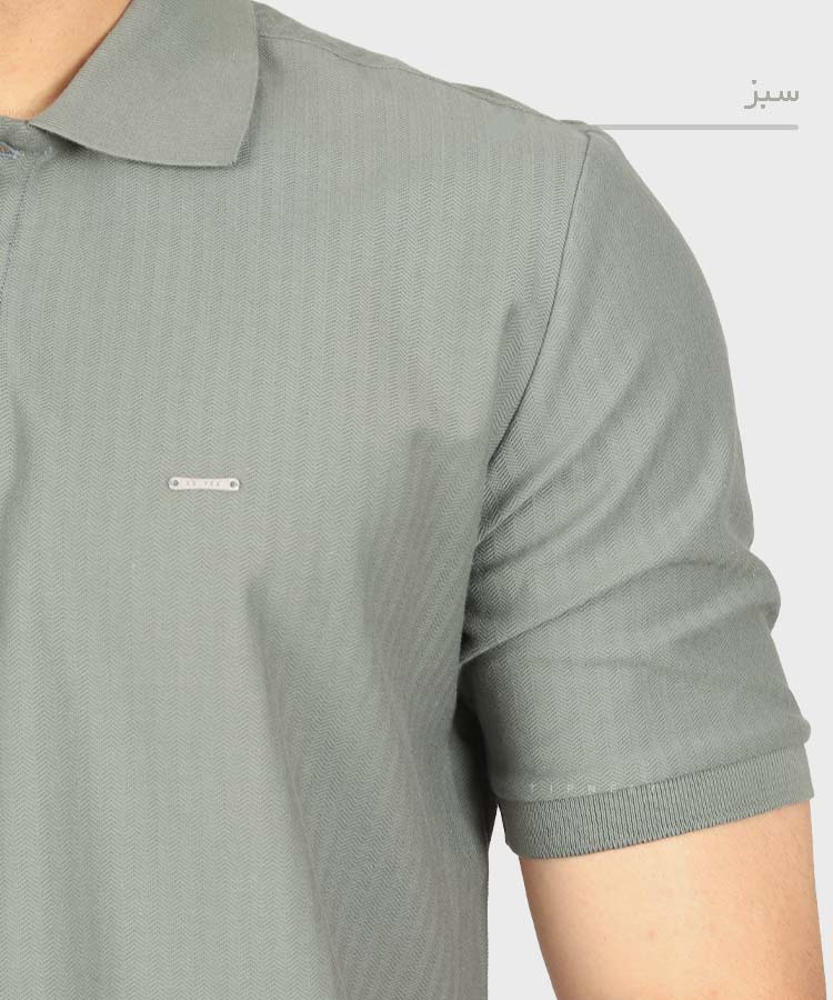       تیره         تیره   سبز کرم کرم تیره تیشرت یقه دار 0593  - تصویر 7