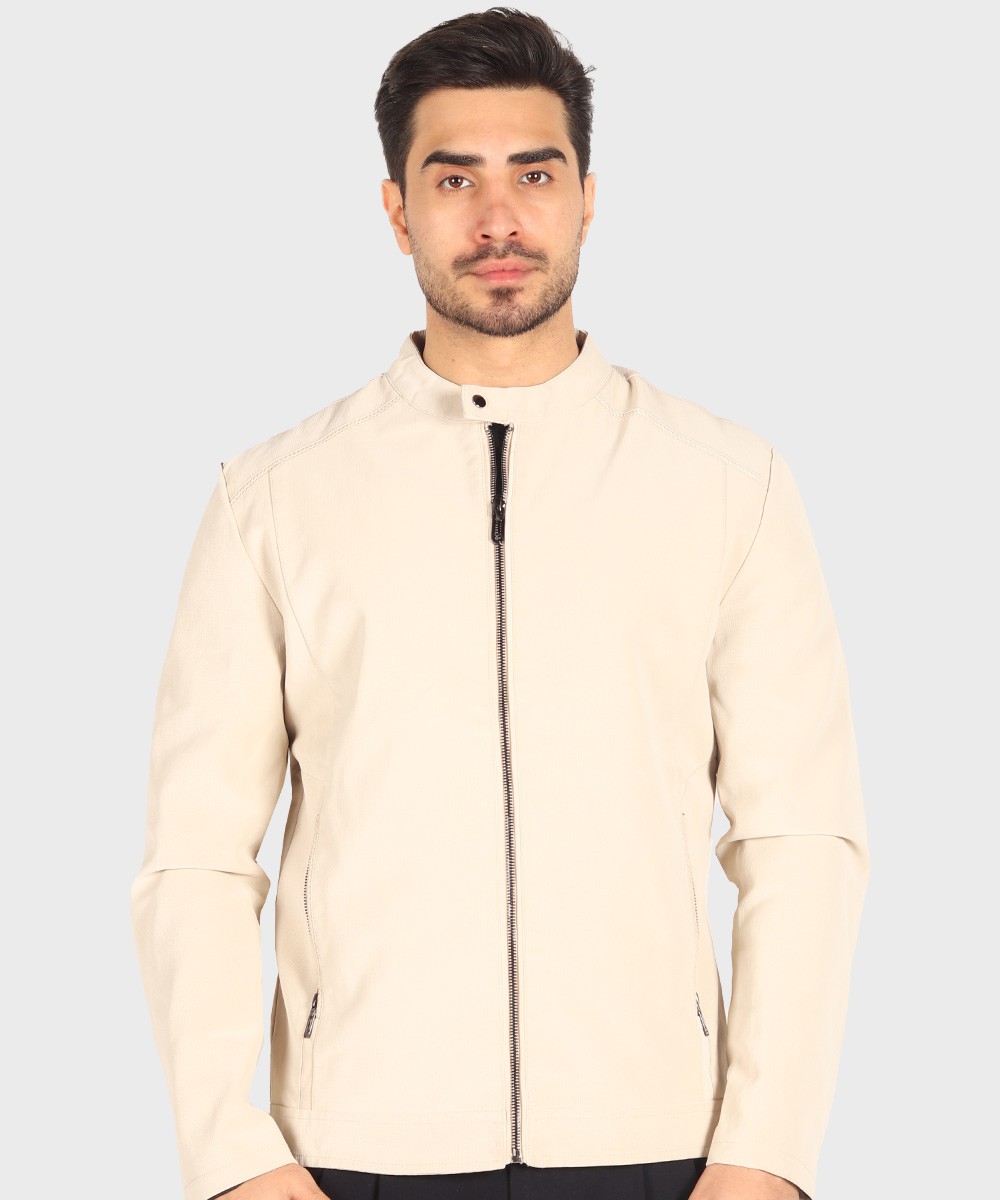 کت چرم ساده و یقه دیپلمات 6026