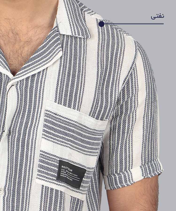                                                                                               نفتی آبی سبز کرم کالباسی پیراهن لش 0685  - تصویر 3