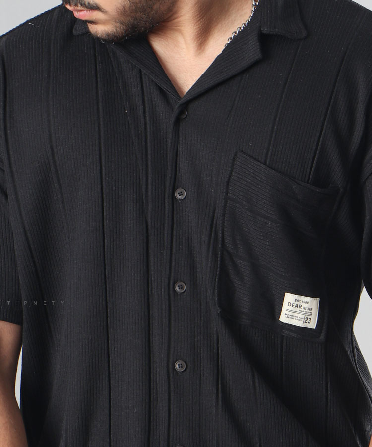                                                                                                                                                                 مشکی سفید طوسی صدری پیراهن یقه انگلیسی 0763  - تصویر 5