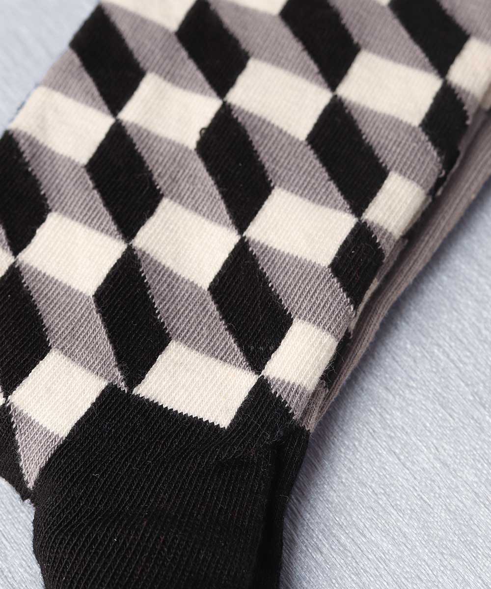 جوراب ساق بلند مردانه شطرنجی 1031