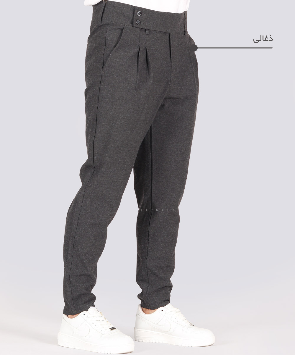         روشن       کرم مشکی سبز کرم روشن شکلاتی ذغالی شلوار پارچه ای فیت 0480  - تصویر 3