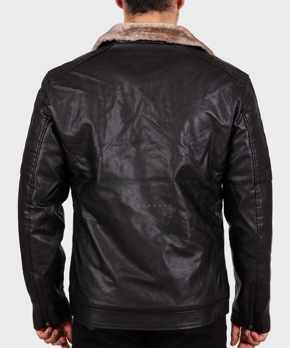         مشکی زمستانه کت چرم 2266  - تصویر 4