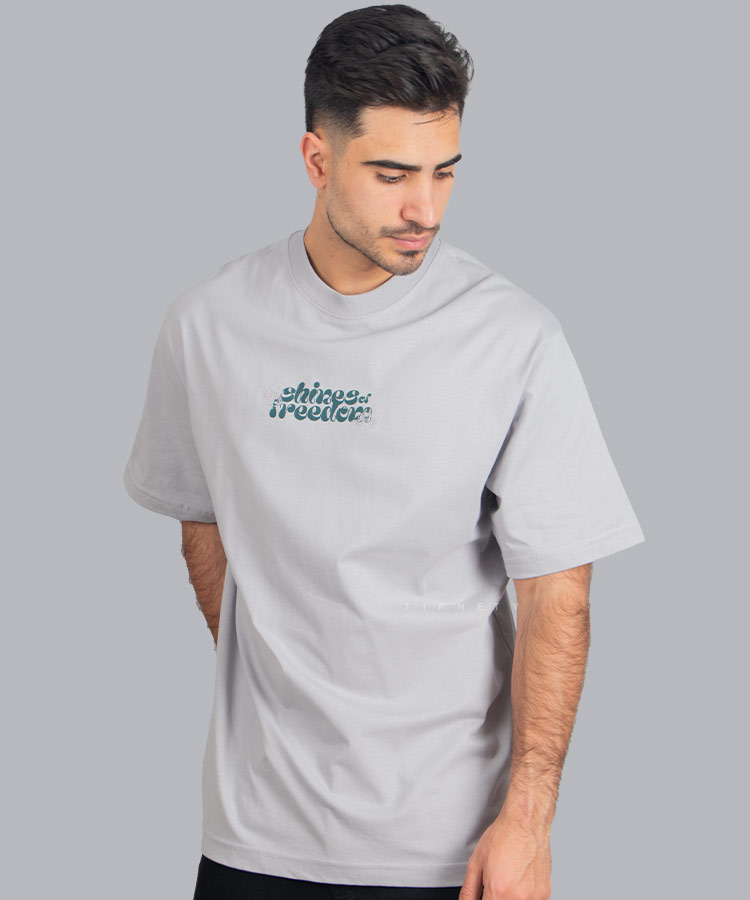                                                                                         سفید طوسی مشکی تیشرت لش 1269  - تصویر 3