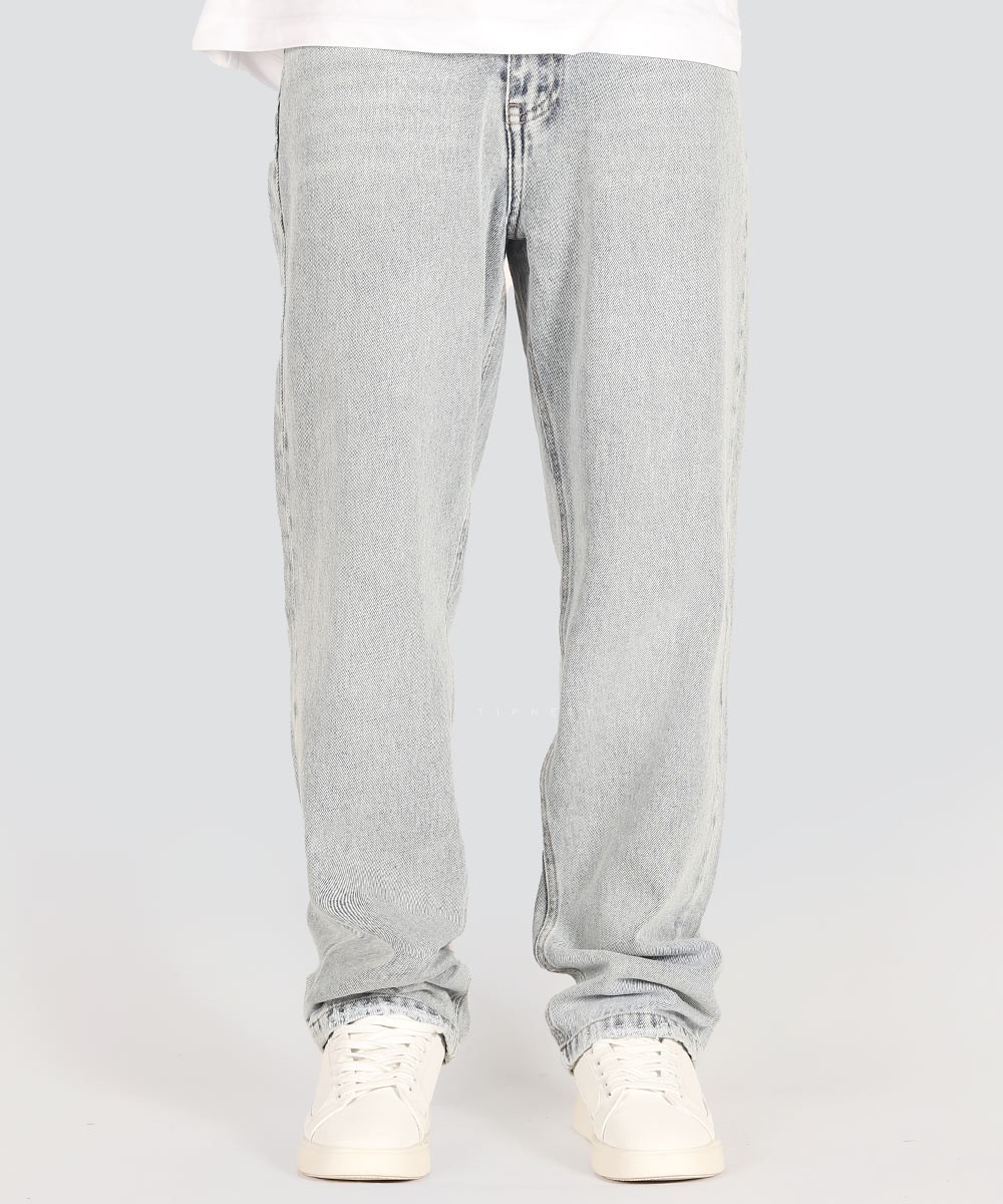 شلوار جین نیم بگ مردانه آبی روشن 3512