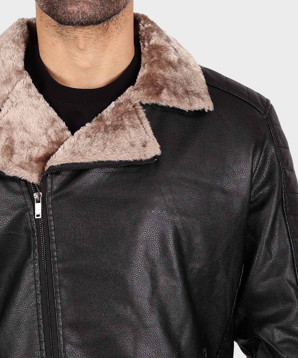         مشکی زمستانه کت چرم 2266  - تصویر 3