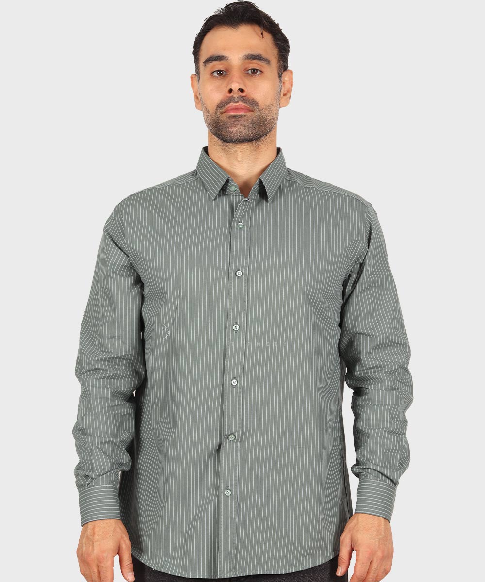           سبز طوسی روشن طوسی تیره سورمه ای پیراهن آستین بلند فیت 0377  - تصویر 3