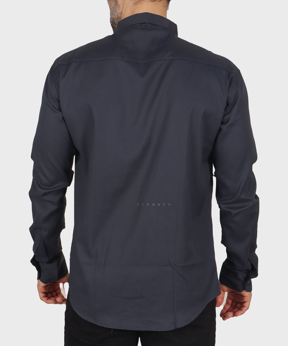         سورمه ای پیراهن آستین بلند فیت 0198  - تصویر 4