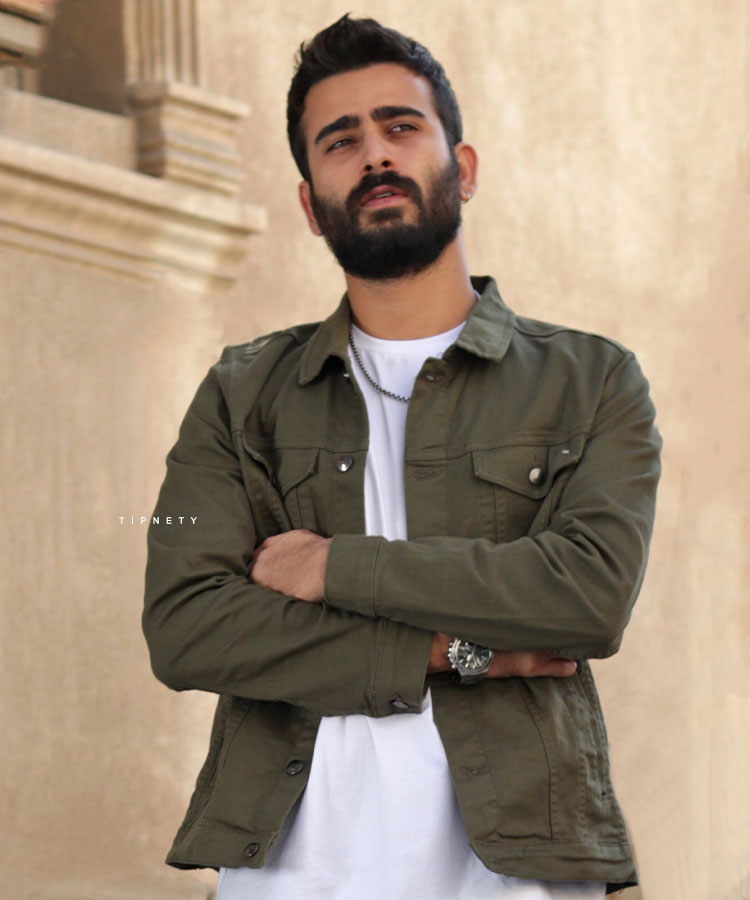                                                                                                               مشکی کرم آبی سبز زمستانه کت جین 6019  - تصویر 4