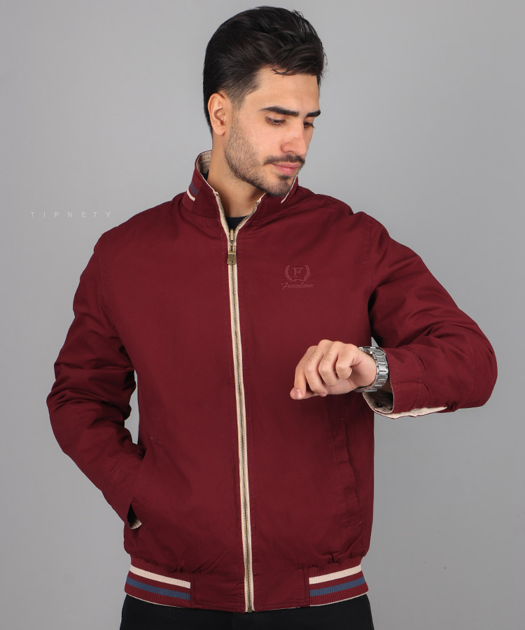                                                                                                                         کرم شتری سبز مشکی زمستانه کت کتان 9822  - تصویر 7