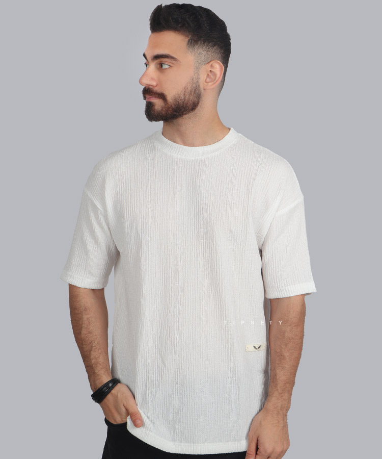 تیشرت لش سفید و مشکی برند مراکش 1758