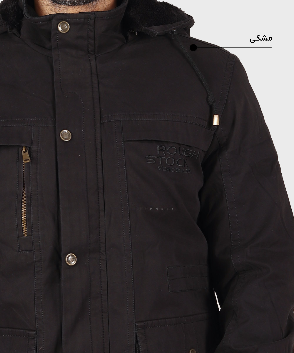                         مشکی لجنی شتری زمستانه کت کتان 8815  - تصویر 6
