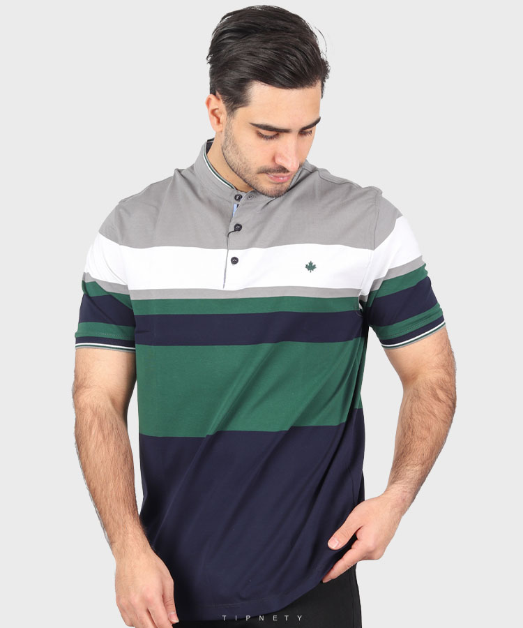                                                                                 خاکی طوسی قرمز خردلی تیشرت یقه دار 7824  - تصویر 4