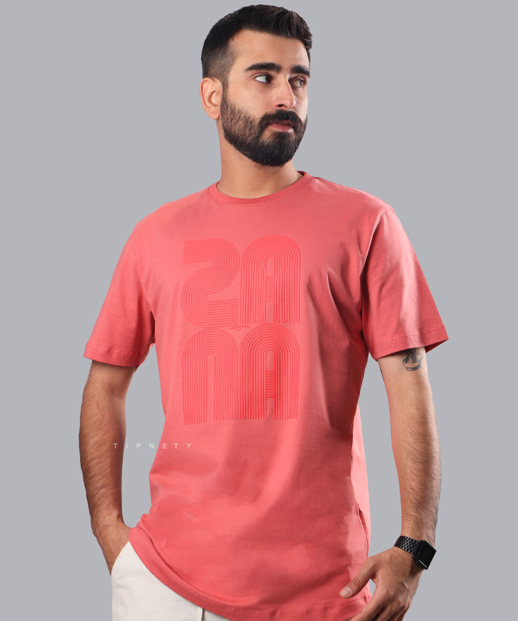                           گلبهی مشکی سفید تیشرت چاپی 1120  - تصویر 3