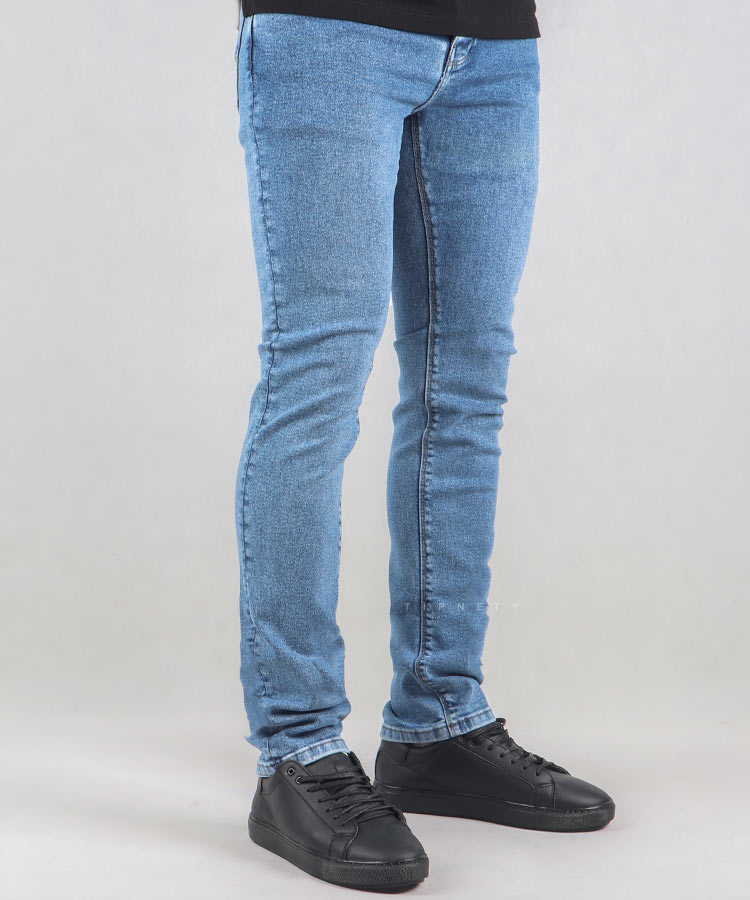                     آبی شلوار جین اسلیم 3759  - تصویر 3