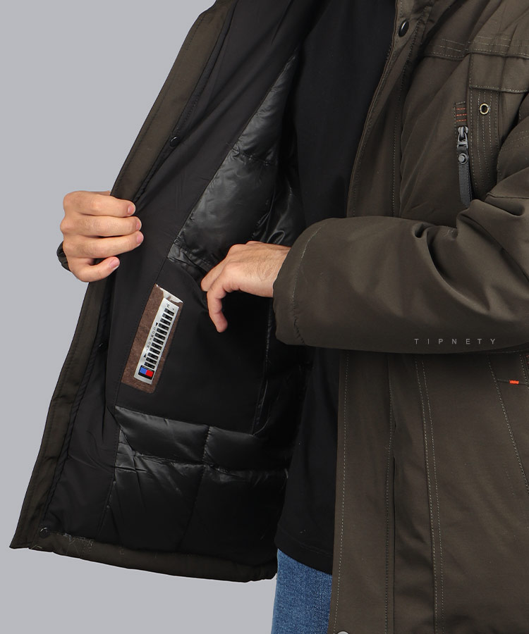                                                                                                                 سبز سورمه ای خاکی زمستانه کاپشن 0289  - تصویر 12