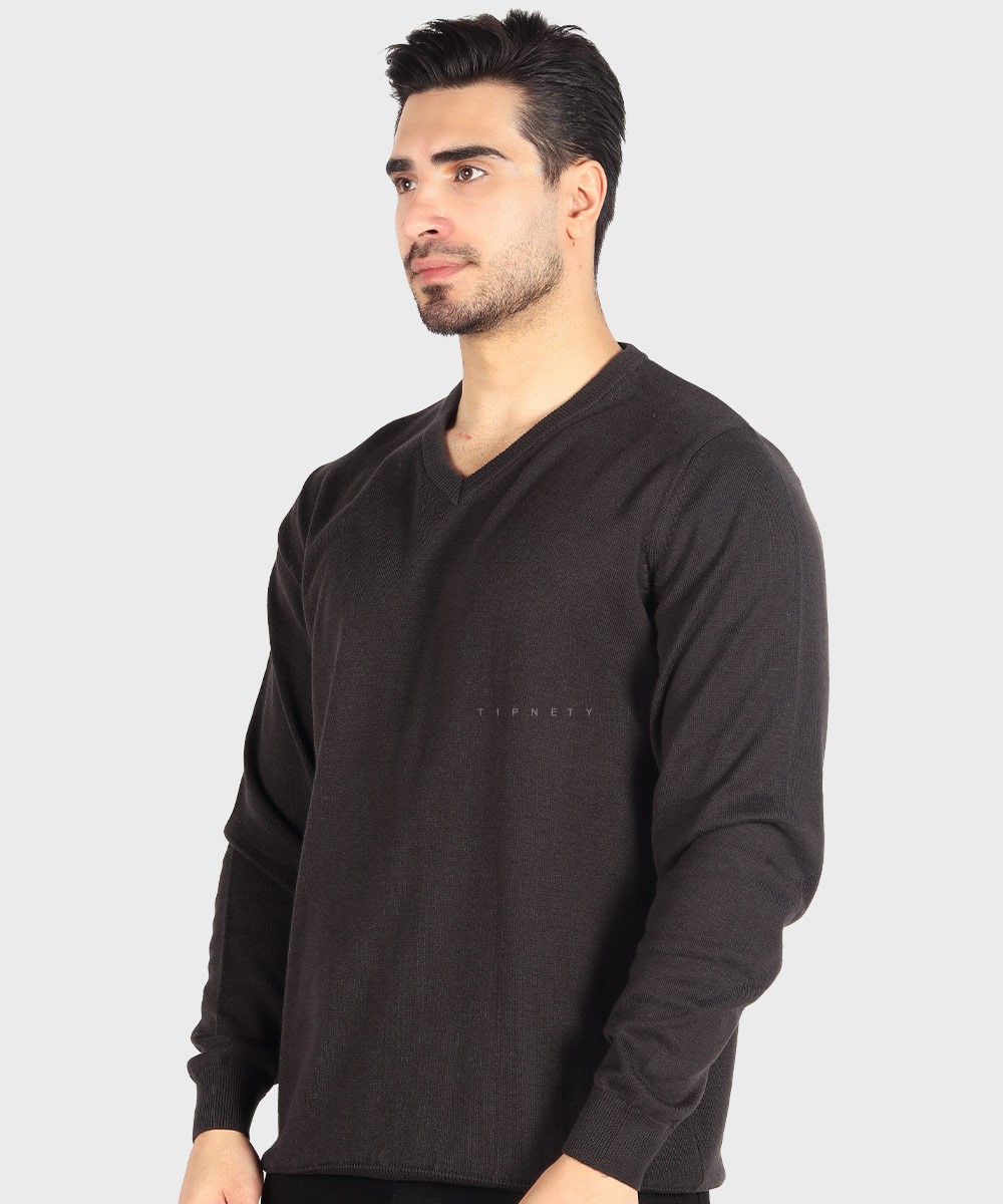           طوسی روشن لجنی نوک مدادی قهوه ای پاییزه پلیور 0116  - تصویر 9