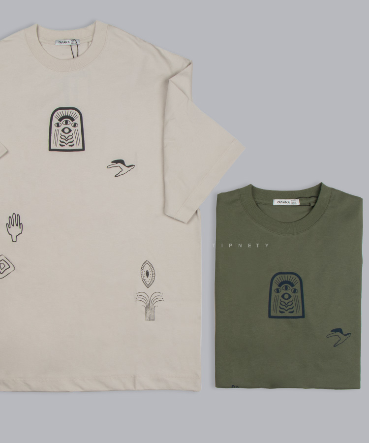                                                                                                                         سبز استخوانی مشکی تیشرت لش 1336  - تصویر 6