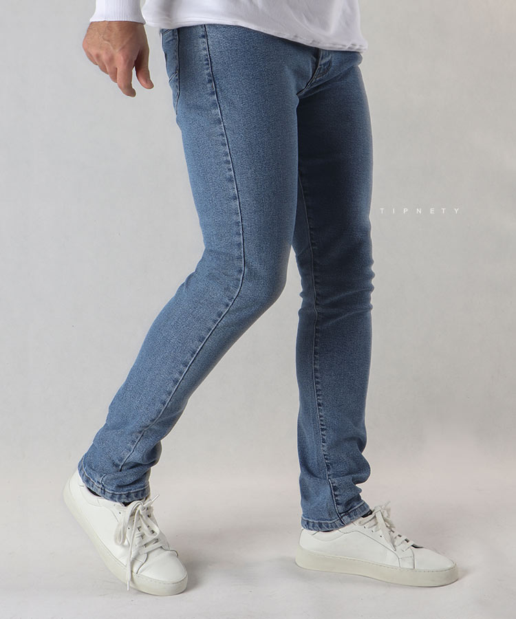 شلوار جین اسلیم مردانه آبی 0539