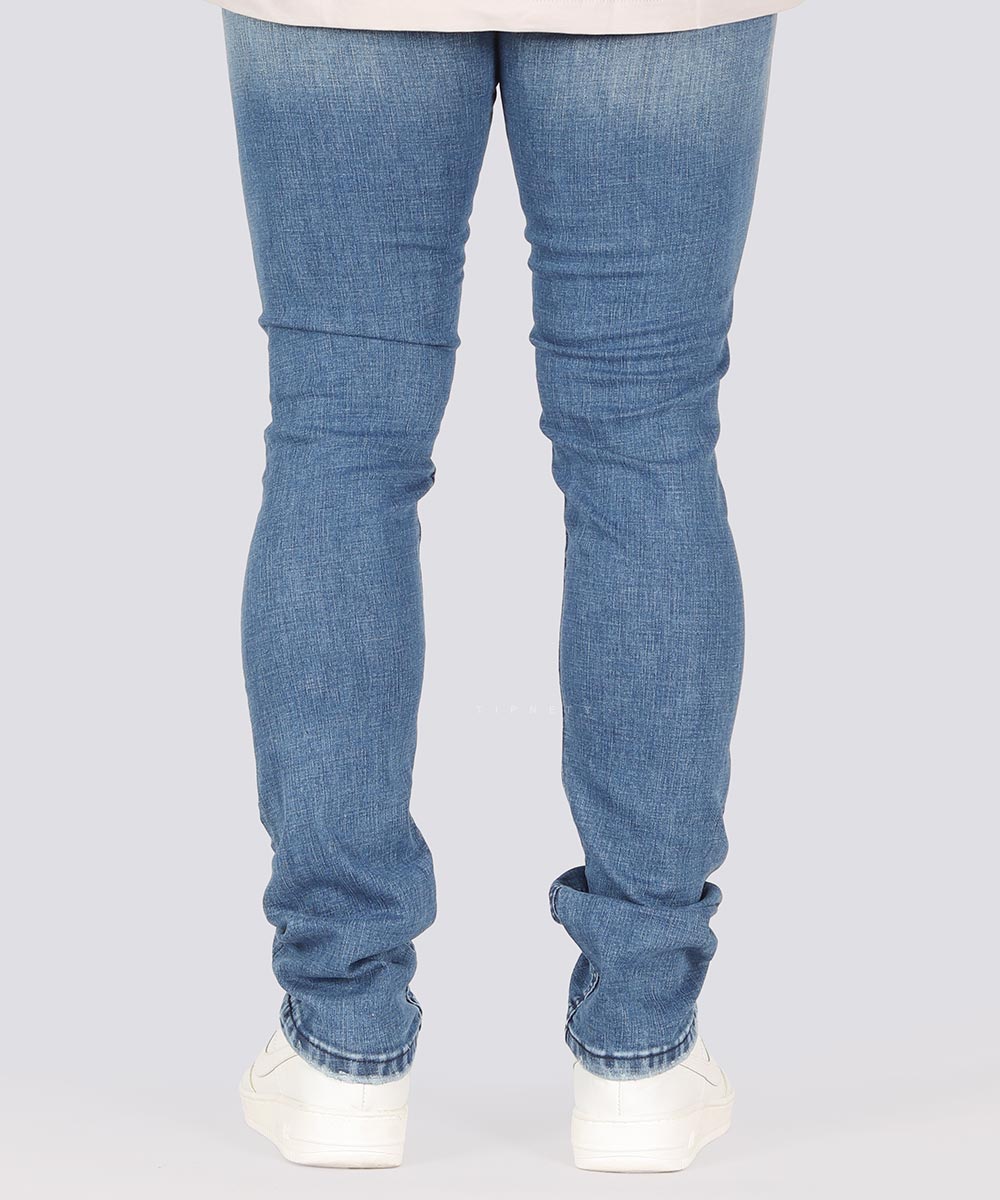 شلوار جین اسلیم مردانه آبی 0748