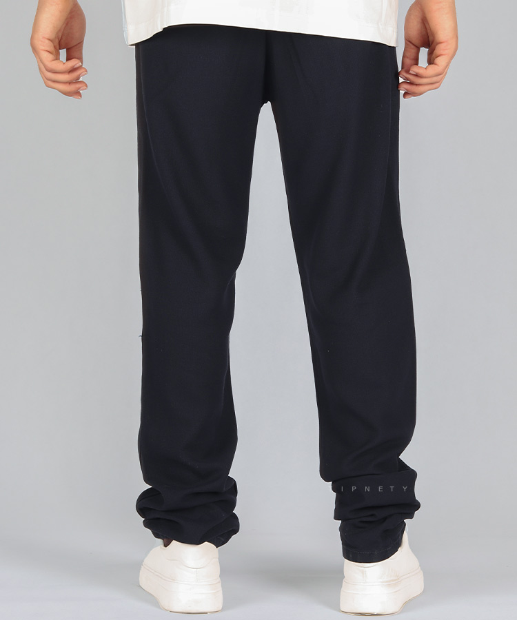                                             سفید کرم تیره سورمه ای استخوانی شلوار پارچه ای لینن 3068  - تصویر 4