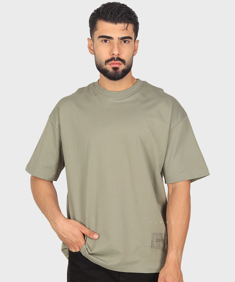                                                             صدری خاکی شیری مشکی تیشرت لش 1607  - تصویر 3