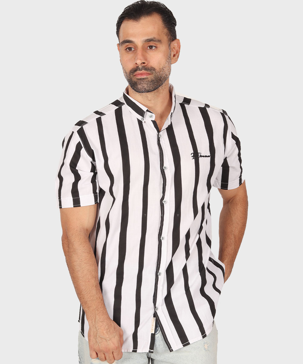                         سبز زرد آبی سورمه ای مشکی پیراهن آستین کوتاه فیت 0413  - تصویر 9