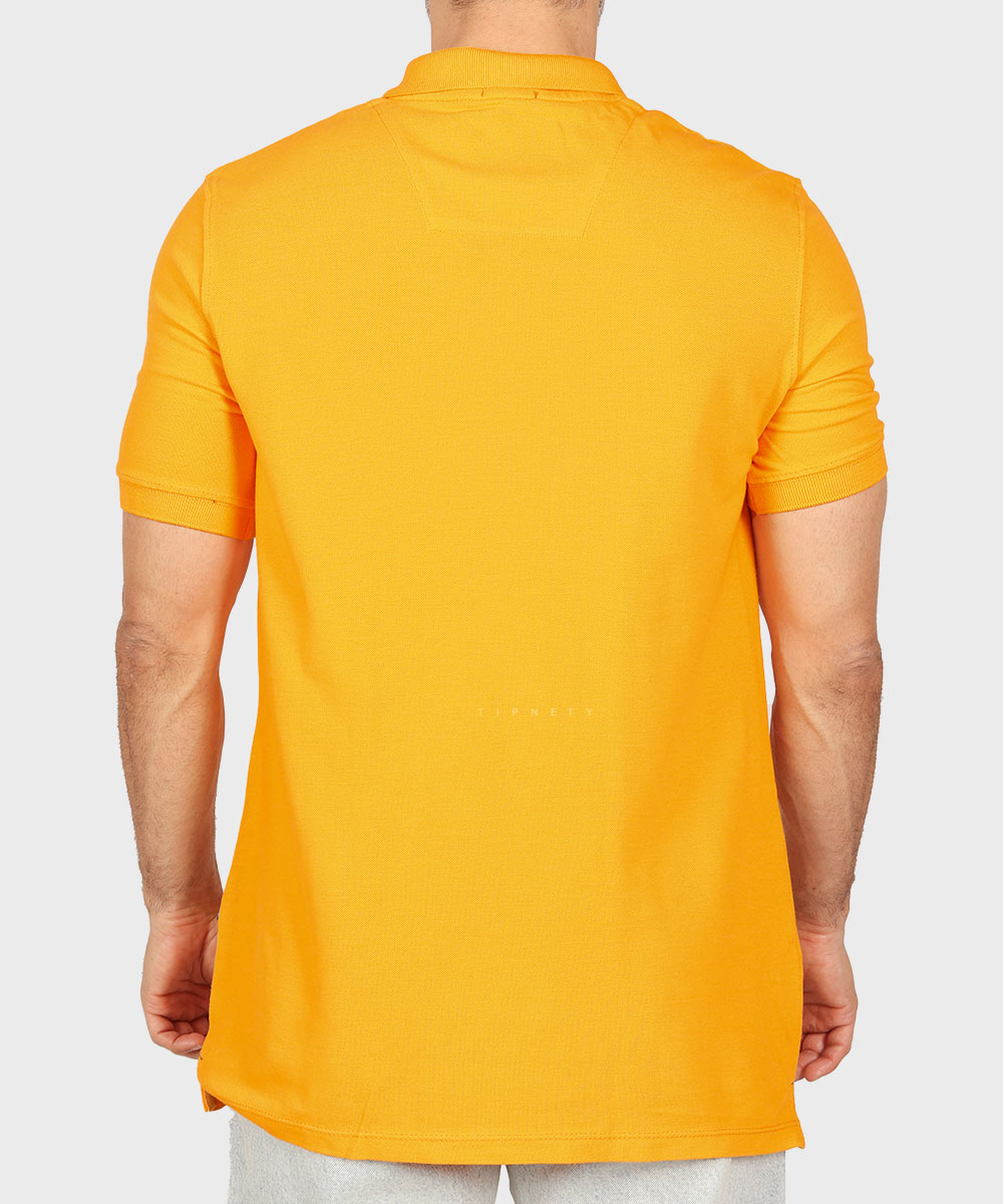                                     شکلاتی زرد تیشرت یقه دار 1408  - تصویر 4