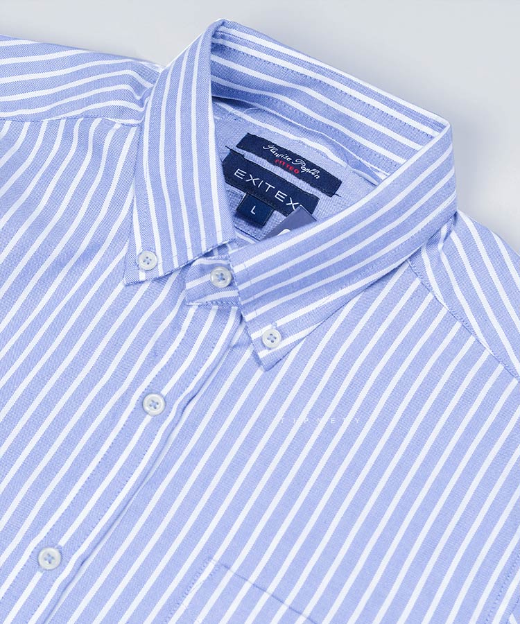         آبی پیراهن آستین کوتاه کلاسیک 0969  - تصویر 3