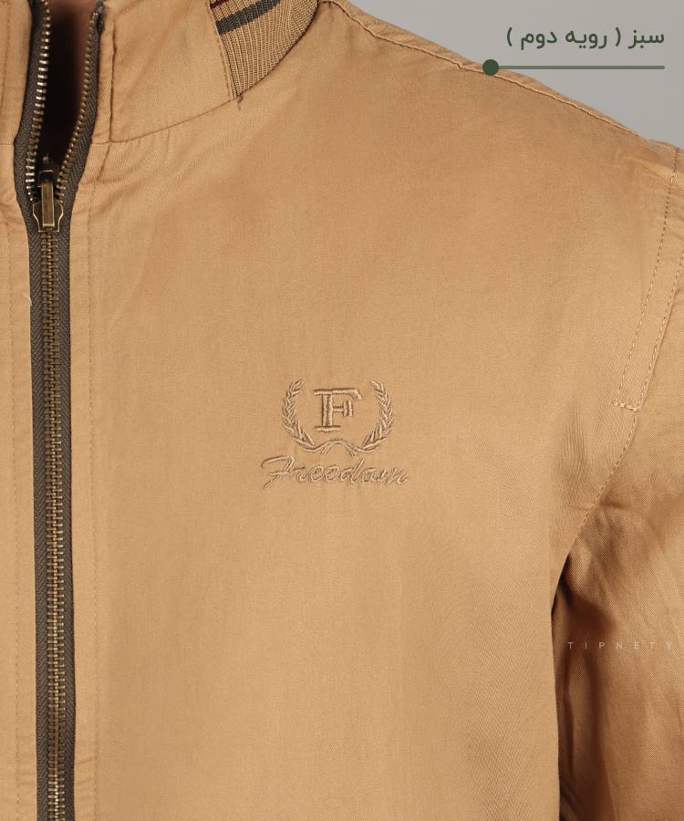                                                                                                                                             کرم شتری سبز مشکی زمستانه کت کتان 9822  - تصویر 27