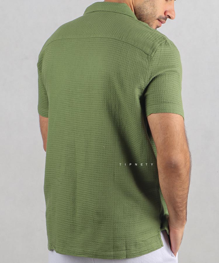                             سبز پیراهن یقه انگلیسی 5167  - تصویر 3