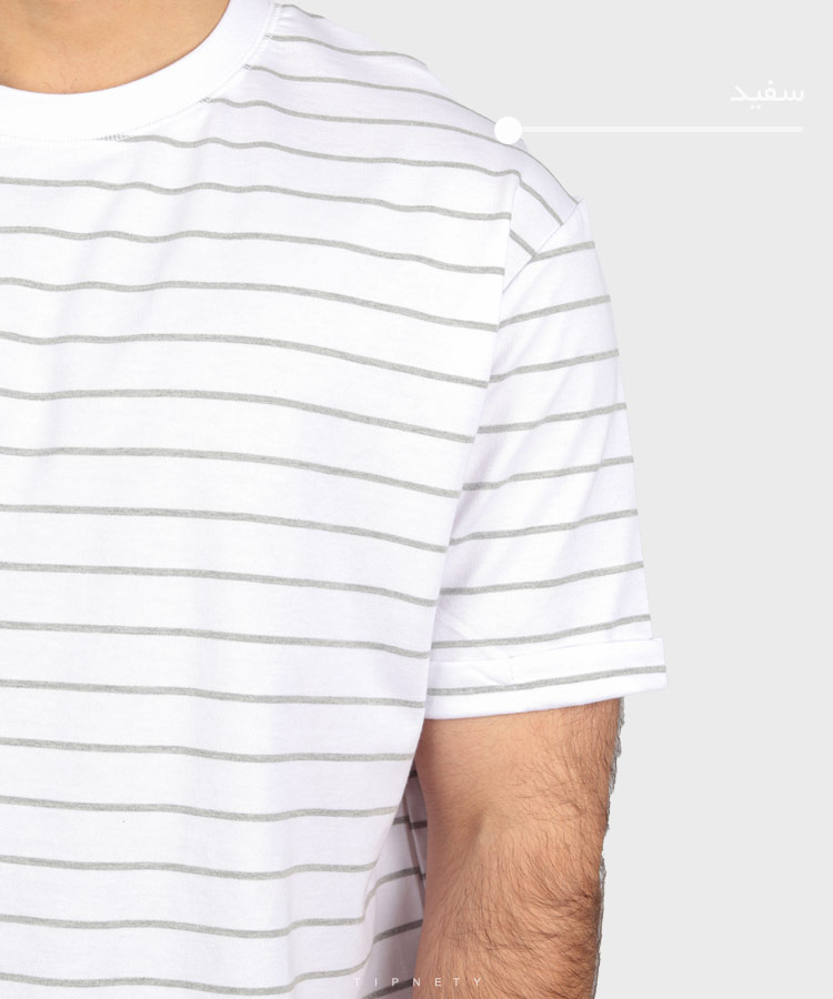                                         کرم طوسی سفید سورمه ای تیشرت لش 1546  - تصویر 7