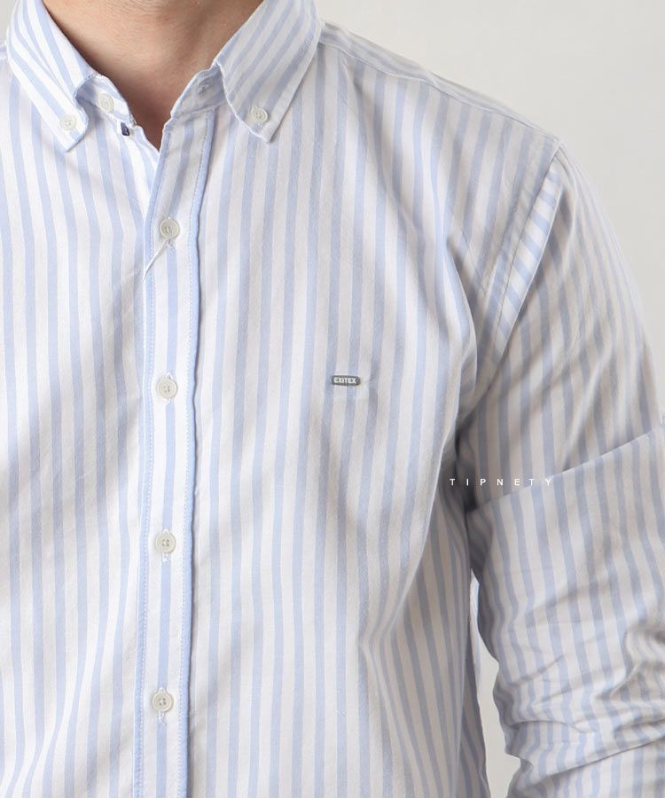   روشن       روشن       روشن       روشن       روشن آبی پیراهن آستین بلند فیت 8828  - تصویر 3