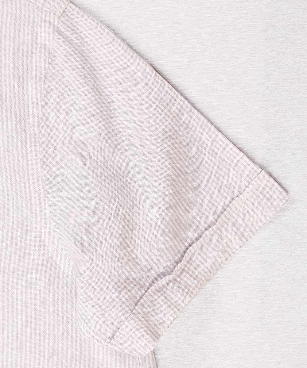         کرم قهوه ای یاسی پیراهن آستین کوتاه فیت 1428  - تصویر 16