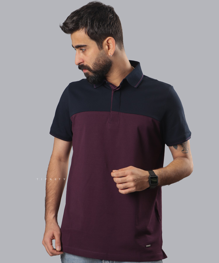                                                                                                                                                       سورمه ای مشکی شتری سفید بنفش لجنی قرمز تیشرت یقه دار 0313  - تصویر 10