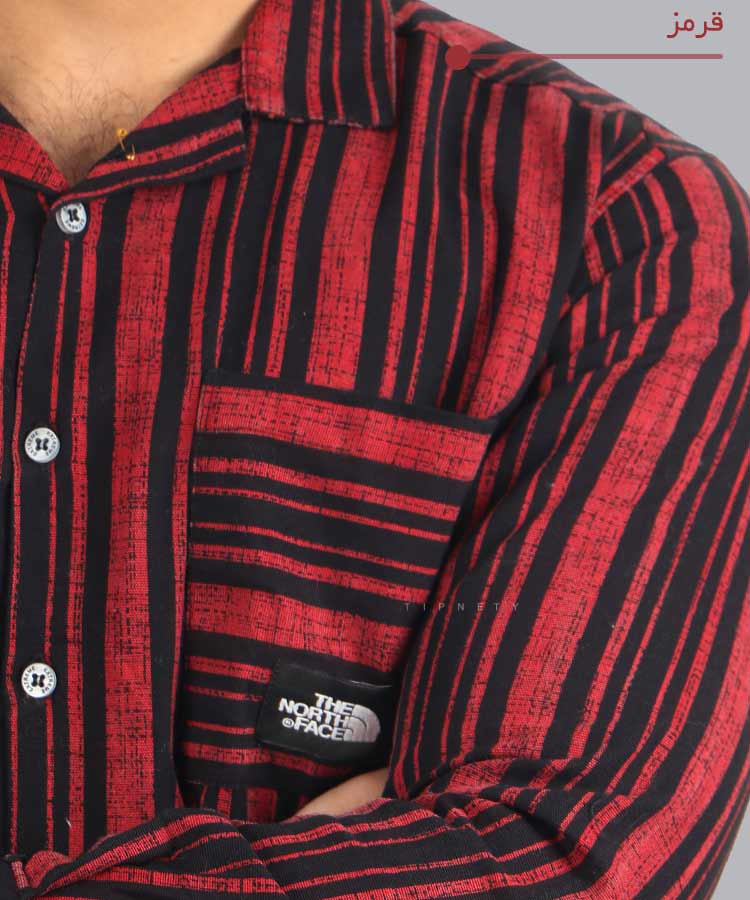                                                                                 قرمز آجری سورمه ای مشکی پیراهن یقه انگلیسی 0239  - تصویر 5