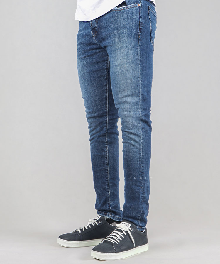 شلوار جین اسکینی مردانه آبی تیره 6030