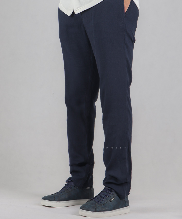                                 سورمه ای شلوار پارچه ای لینن 0062  - تصویر 4