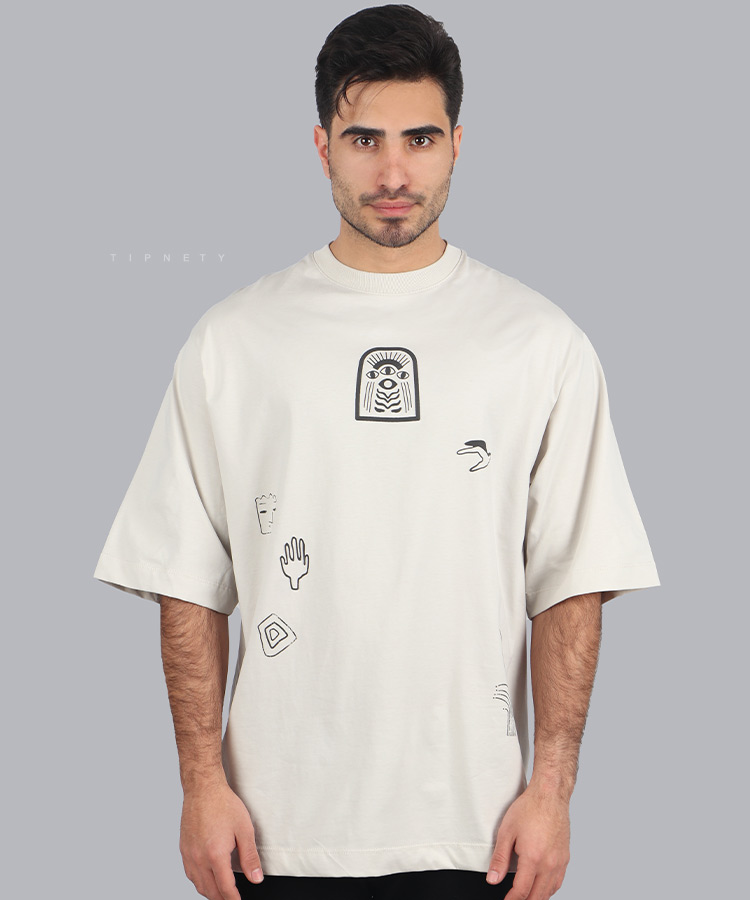 تیشرت لش طرح دار مردانه 1336