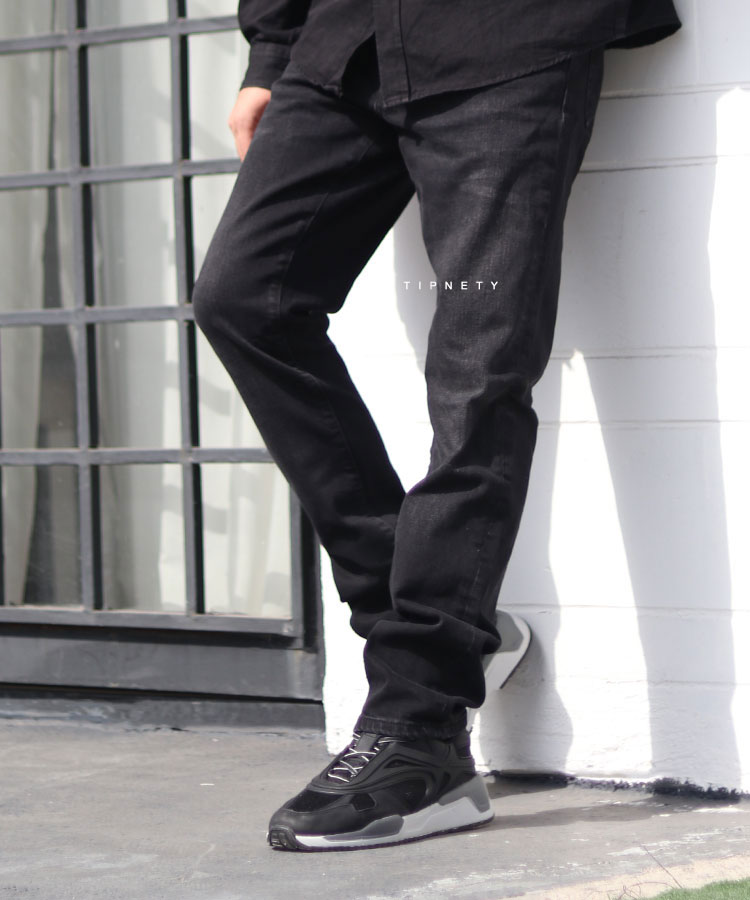 شلوار جین اسلیم مردانه مشکی 3020