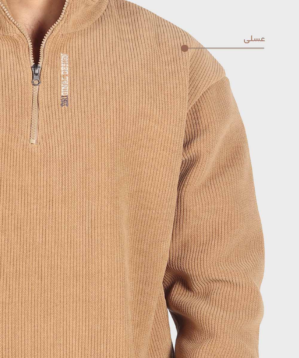مشکی عسلی خاکی پاییزه پلیور 6095  - تصویر 5