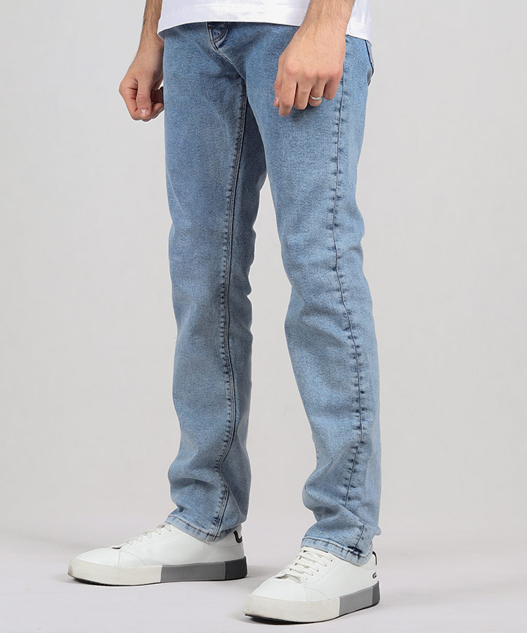 شلوار جین اسلیم مردانه آبی یخی 3788