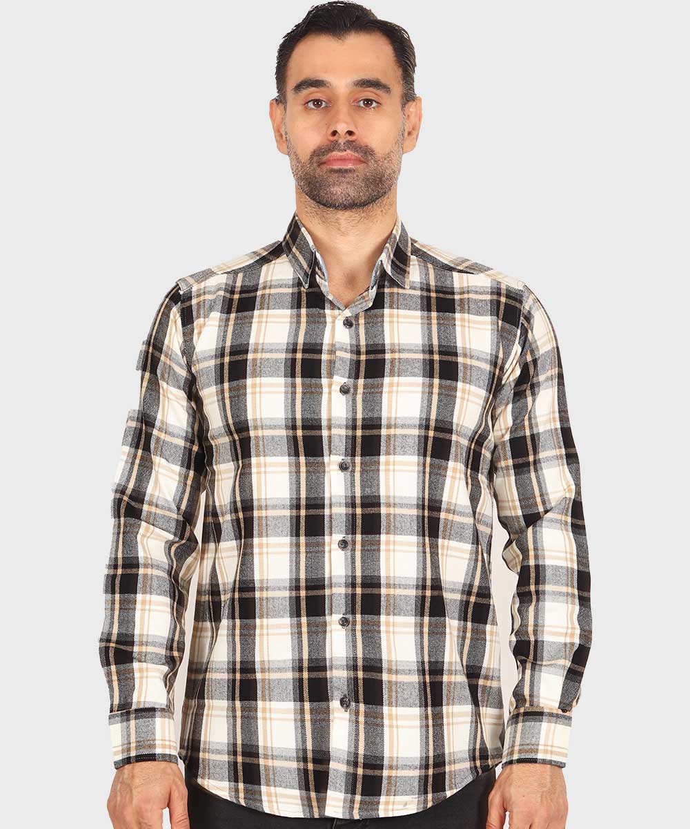 پیراهن مردانه پشمی چهارخانه 0153