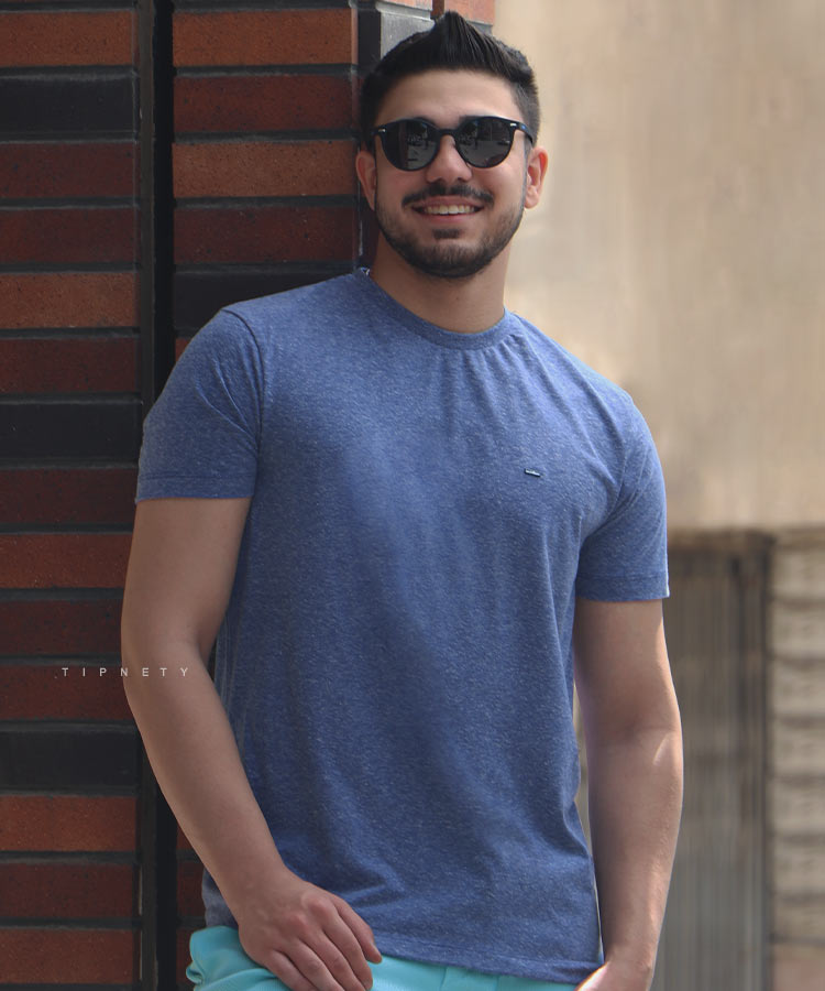                                                             سبز طوسی مشکی سورمه ای نفتی تیشرت بیسیک 0476  - تصویر 3